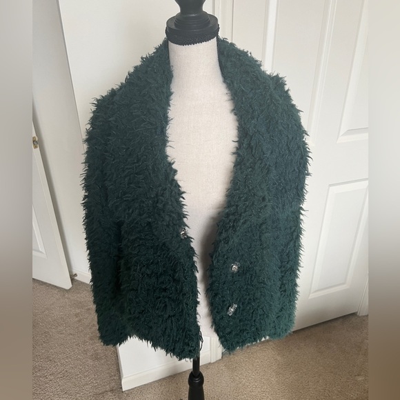 Green Fuzzy Jacket - Picture 2 of 5